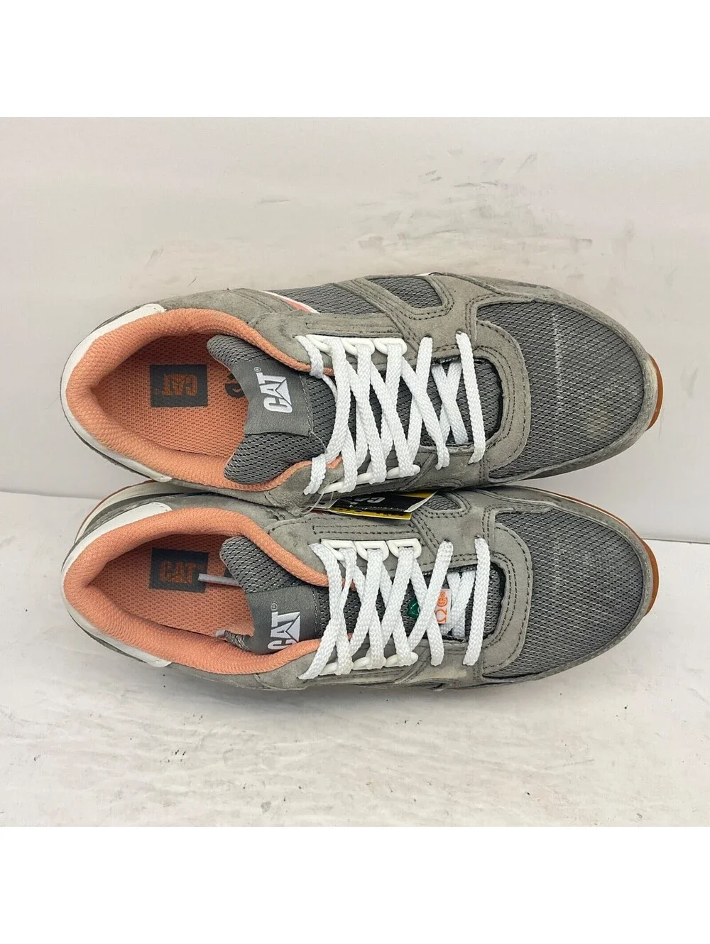 CATERPILLAR CAT Women's Woodward Steel Toe Steel Plate Work Shoes Grey Size 6.5M